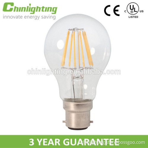 2017 hot sell CE ROHS A60 LED bulb lights 7w cool white filament bulb light